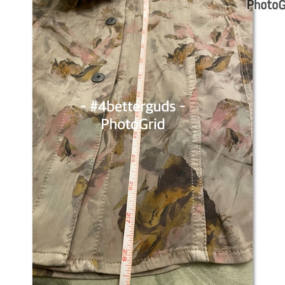 NEW Marrakech Rare Floral Print Button Front Shirt Long Sleeve Jacket MD - Picture 12 of 16